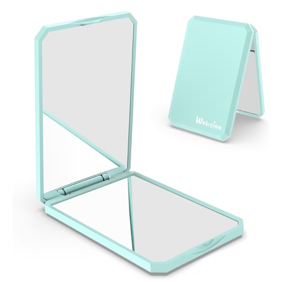 Compact Folding Makeup Mirror | 1x/2x Magnifying | Travel Purse Mirror | NEW - Picture 1 of 1